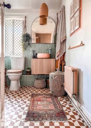 22 Bathroom Area Rug Ideas to Spruce Up Your Space - Uptown Girl