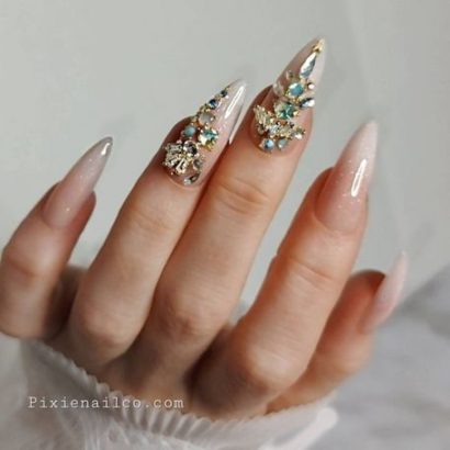 44 Beautiful Quinceanera Nail Ideas to Accessorize Your Dress - Uptown Girl