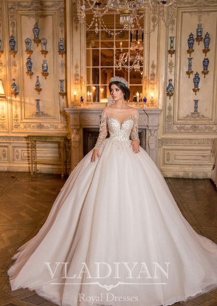 Princess Wedding Dress With Corset Lace-up and Lace Long Sleeves / Ivory  Wedding Dress / Romantic Wedding Party Dress / Tulle Bridal Gown -   Canada