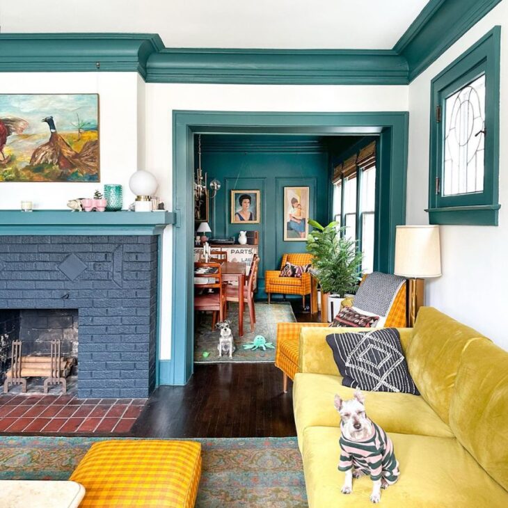 27 Unique Painted Fireplace Makeovers to Inspire You - Uptown Girl