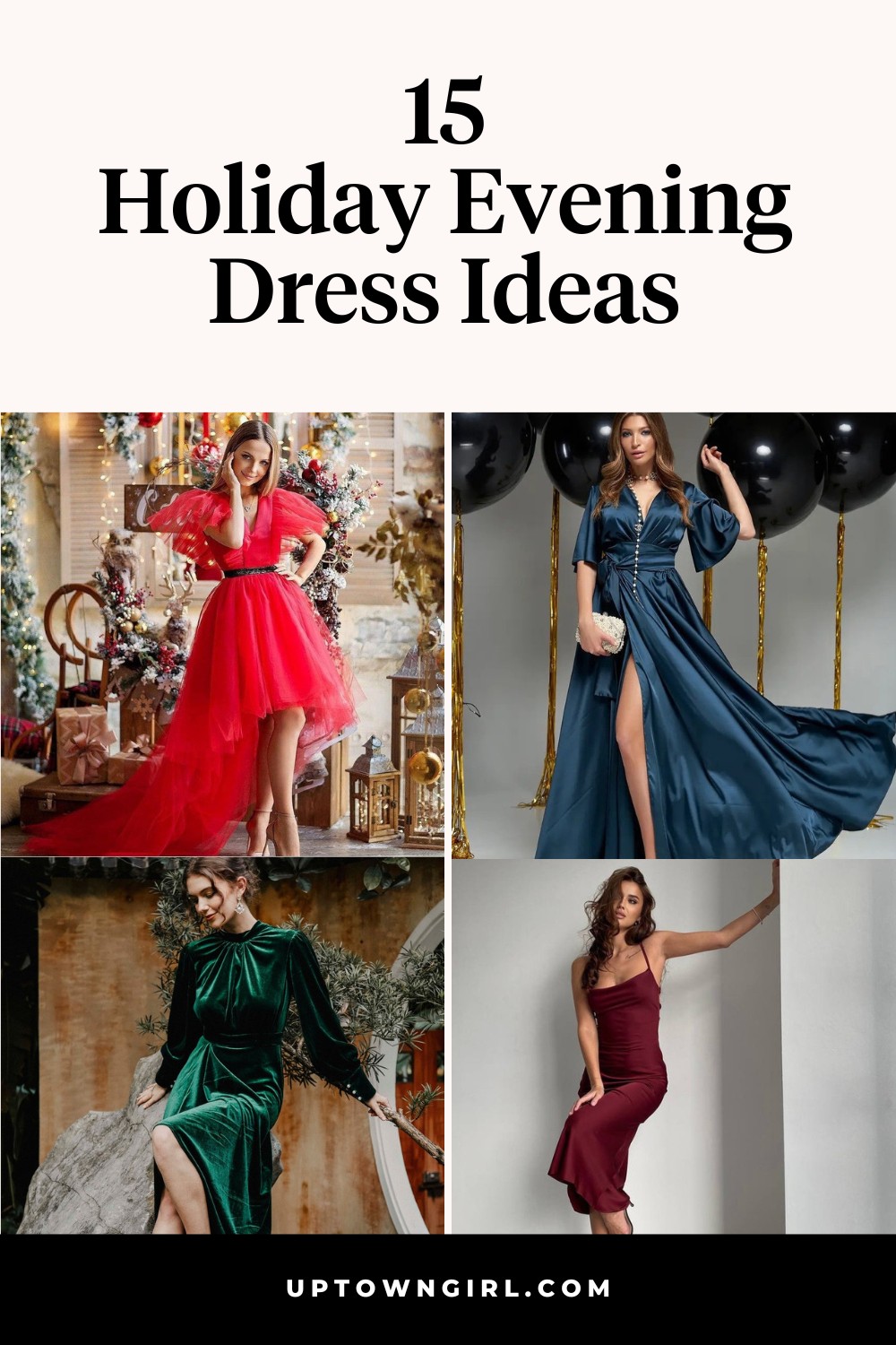 15 Beautiful Holiday Evening Dresses to Wear in 2023 - Uptown Girl